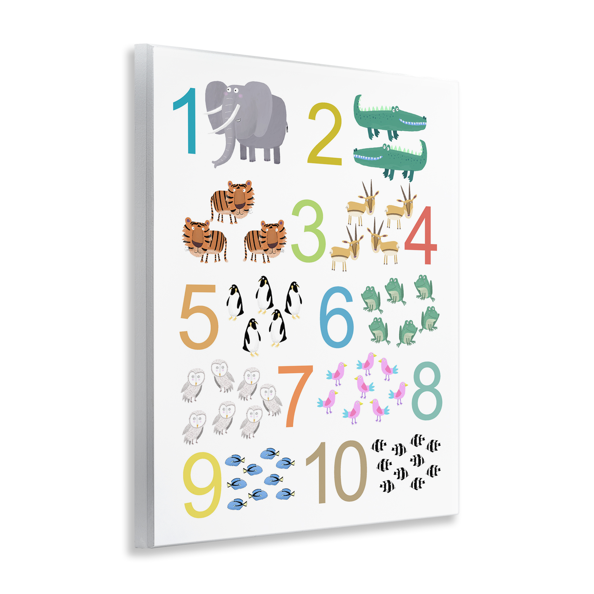 Kid's Counting Animals Wall Plaque Art, design by Carla Daly