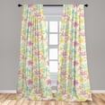 thumbnail image 5 of Ambesonne Palm Tree Curtains, Silhouettes in Color, Pair of 28"x95", Multicolor, 5 of 5