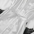 thumbnail image 7 of Censtreet Silk Pajamas for Women 5Pcs Sleepwear Loungewear Satin Robe Cami Shorts Pj Set, 7 of 7