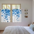 thumbnail image 3 of Blue Gradient Kitchen Curtains 45 Inch Length, Abstract Polka Dots Vintage Modern Tiers Curtains for Bathroom Bedroom Cafe, Light Filtering Small Window Treatment Short Drapes 2 Panels 42"Wx45"L, 3 of 8