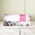 thumbnail image 3 of Erosebridal Floral Initial Flannel Blanket 40x50,Flower Butterfly Sherpa Throw,Teens Bedroom Decor,Ultra Soft, 3 of 7