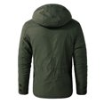 thumbnail image 4 of IYTR Men's Winter Warm Hooded Coats Solid Color Long Sleeve Thicken Fleece Jackets Parkas Outwear with Pockets Green M, 4 of 6