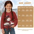 thumbnail image 7 of Xixirimido Cute Snowman Christmas Red Pattern Girls Casual Long Sleeve Shirts Knot Tie-hem Tunic Tops Crewneck Tees Blouses Girls Fashion Clothes, Size 5-6, 7 of 7