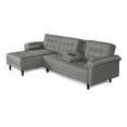 thumbnail image 4 of Sala Modular Sofá Cama Makora Lino Gris Claro Modelo Mosley Reversible, 4 of 9