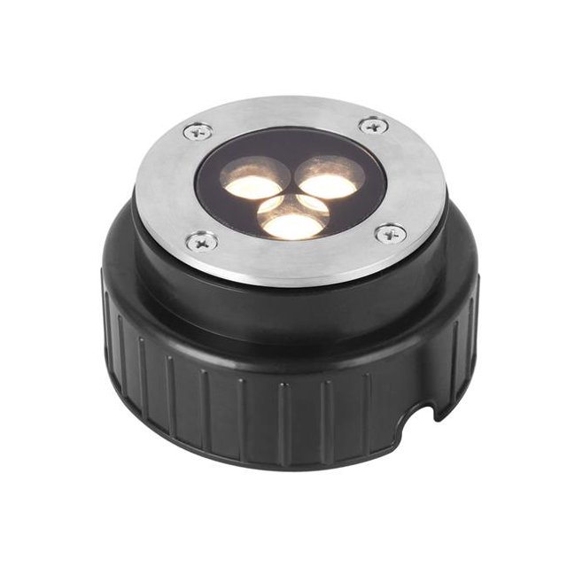Vonn Éclairage VOI19018SS 5 in. 3 watts Moderne VOI19018SS Basse Tension Extérieure Intégrée LED dans le Sol Lumière en Acier Inoxydable