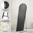 thumbnail image 4 of CONCETTA 64"x21" Arched Full Length Mirror, Full Body Standing Mirror Floor Mirrors, Black, 4 of 12