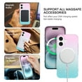 thumbnail image 6 of YINLAI iPhone 16 Case 6.1",Supported Mag-safe Glitter Sparkle Phone Case,Slim Tpu Transparent Shockproof Protective Case for iPhone 16,Pink-Blue, 6 of 8
