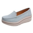 thumbnail image 2 of Mostsola Platform Loafers for Women Comfortable Business Shoes Slip on Wedges Walking Shoes, 2 of 5