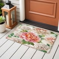 thumbnail image 4 of 2x3 Ft Entryway Area Rug, Farmhouse Pink Floral Kitchen Rug Runner Washable Floor Mat, Spring Blossom Flowers Non Slip Indoor Door Mat Throw Carpet for Bathroom Living Room Bedroom, 4 of 8