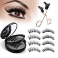 thumbnail image 1 of EIMELI Ensemble de 4 Paires de Faux Cils Magnétiques Sans Eyeliner Requis - Cils Magnétiques Réutilisables Naturels et Sans Colle Ensemble de Faux Cils 3D avec Clip Réutilisables Étanches Sans Colle, 1 of 5