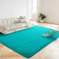thumbnail image 5 of Lochas Fluffy Soft Shag Carpet Rug for Living Room Bedroom Big Area Rugs Floor Mat, 3'x5',Turquoise Blue, 5 of 7