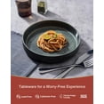 thumbnail image 3 of Star 7.5" Pasta Bowls Set, Salad Bowl Set of 4, Double Reactive Glaze, Stackable, Perfect for Your Friend for Housewarming, Thanksgiving, Christmas, Matte White, 3 of 7