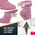 thumbnail image 6 of 6 Pairs Women's Wool Merino Winter Thermal Boot Insulated Heated Socks For Cold Weather Outdoor Activities Shoe Size 5-10, 6 of 8