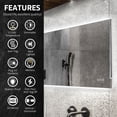 thumbnail image 7 of Wall Mounted Rectangle Led Bathoom Vanity Mirror Dimmable Frameless Backlit Lighted Wall Mirror With Anti-fog and Memory Function, 7 of 7