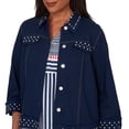 thumbnail image 4 of Alfred Dunner Womens Pearl Trim Denim Jacket, 4 of 4