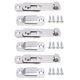thumbnail image 1 of 3X Cerradura de pestillo de metal con pestillo para puerta corrediza, para instalación en gabinetes y ventanas, 1 of 8