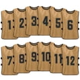 thumbnail image 1 of Carevas 12 PCS Adults Soccer Pinnies Quick Drying Football Team Jerseys Youth Sports Scrimmage Soccer Team Training Numbered Bibs Practice Sports Vest, 1 of 7