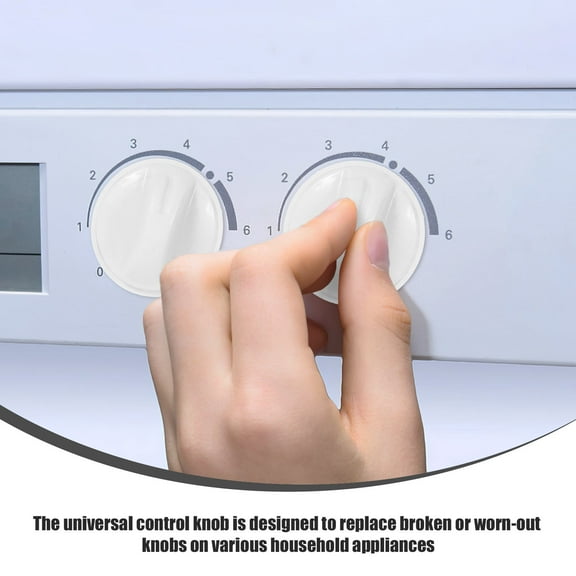 Clispeed 6Pcs Washer Dryer Control Knob Plastic White for Home Use and General Users
