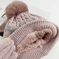 thumbnail image 6 of DHFJKG Christmas Knit Scarf Hat Gloves Set Unisex Reindeer Pattern Warm Long Scarves Beanie Mittens 3PCS Cold Weather Versatile Windproof Warm Set, 6 of 7