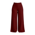 thumbnail image 6 of Wide Leg Yoga Pants for Women Plus Size Elastic Waist Casual Lounge Trousers Fashion Sport Pants, 6 of 6