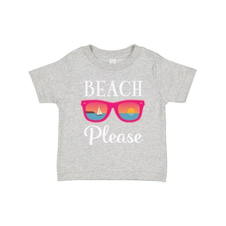 

Inktastic Beach Please Sunglasses Gift Toddler Toddler Girl T-Shirt