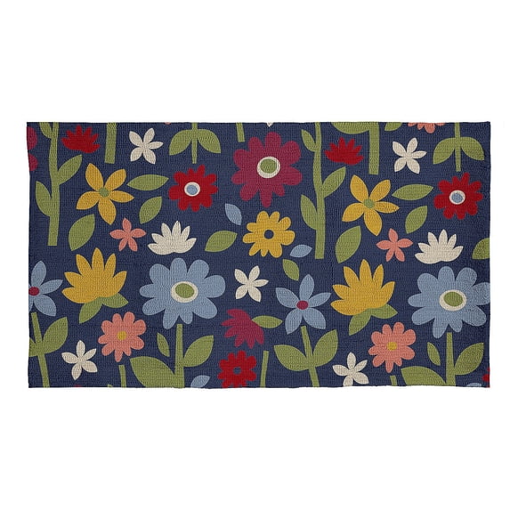 Evergreen Hooked Rug 24"x42" Floral