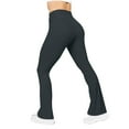 thumbnail image 4 of REALiKUN Womens Crossover Flare Leggings Bootcut High Waisted Butt Lifting Yoga Pants Gym Workout Work Pants, 4 of 5