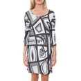 thumbnail image 2 of Women's 3/4 Sleeve Geometric Print Dress, 2 of 4