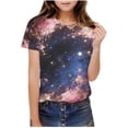 thumbnail image 1 of Hauts à Manches Courtes pour Garçons Filles Tout-Petits Enfants Col Rond T-Shirt Imprimé Polyester Spandex, 1 of 9
