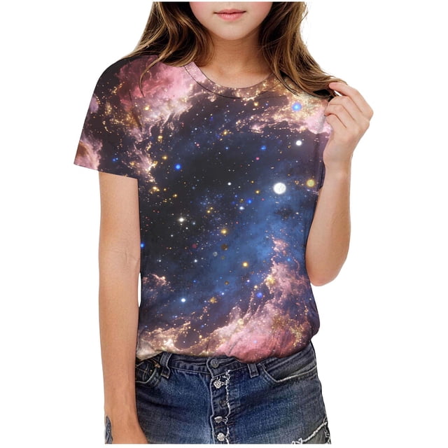 Hauts à Manches Courtes pour Garçons Filles Tout-Petits Enfants Col Rond T-Shirt Imprimé Polyester Spandex