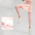 thumbnail image 6 of BLVB Kid Girls' Skirted Leggings Stretchy High Waisted Athletic Tennis Workout Yoga Pants with Pockets, 6 of 7