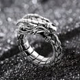 thumbnail image 3 of Anillo de dragón para hombre, anillo de cabeza de dragón gótico, anillo de dragón de piedra punk, joyería de animales de dragón de rock retro de hip hop para niños, 3 of 5