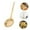 Gold, variant on Clearance! Liulin Fat Skimmer Spoon, Stainless Steel Fine Mesh Strainer with Long Handle, Mesh Skimming Spoon for Skimming Grease, Gravy and Foam, Hot Pot Skimmer, Strainer Spoon, 3.4 Inch, Gold