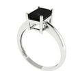 thumbnail image 2 of Solitaire Engagement Ring for Women - 1.75ct Natural Onyx in 14K White Gold Promise Ring, 2 of 5