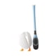 thumbnail image 4 of Juego de escobilla y soporte para inodoro, cepillo de limpieza ergonómico, cabezal de cepillo de varios lados para hotel Azul, 4 of 9