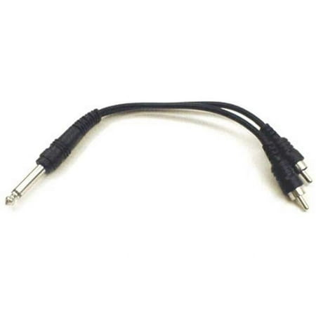 UPC: 0728736015234 | Y Cable 1/4-in TS to Dual RCA