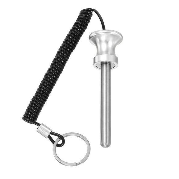Uxcell Weight Stack Pin, Weight Gym Pin Strength Training Equipment Replacement with Pull Rope for Home Gym Club Silver 0.4 x 3.1 Inch