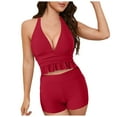 thumbnail image 2 of Linfrsh Push Up Bikini Sets for Women,Sexy Thong Swimsuits High Waisted Swim Suit Red,S, 2 of 7