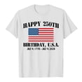 thumbnail image 4 of Patriotic T-Shirts for Women's 250th Anniversary 4th of July Graphic Casual T Shirt Printed With The For The 250th Anniversary Of The Founding Of The States (July 4th) Top White L, 4 of 4