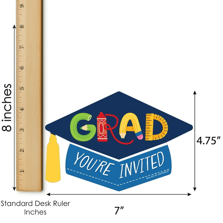 Big Dot of Happiness Kindergarten Grad - Shaped Fill-In Invitations - 4K  Preschool Kids Graduation Party Invitation Cards with Envelopes - Set of 12  - Walmart.com