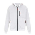 thumbnail image 3 of Hoodies for Men Long Sleeve Hooded Pullover Top Casual Sports Fitness Full-Zip Hoodie Drawstring Hoody Sweatshirt Plain Loose Hoodies Long Sleeve Jacket with Pocket, 3 of 4