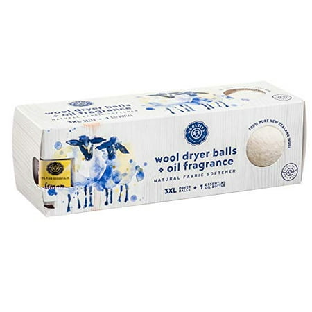 Woolzies Organic Wool Dryer Balls: 3 Pack XL Dryer Balls & 100% Pure
