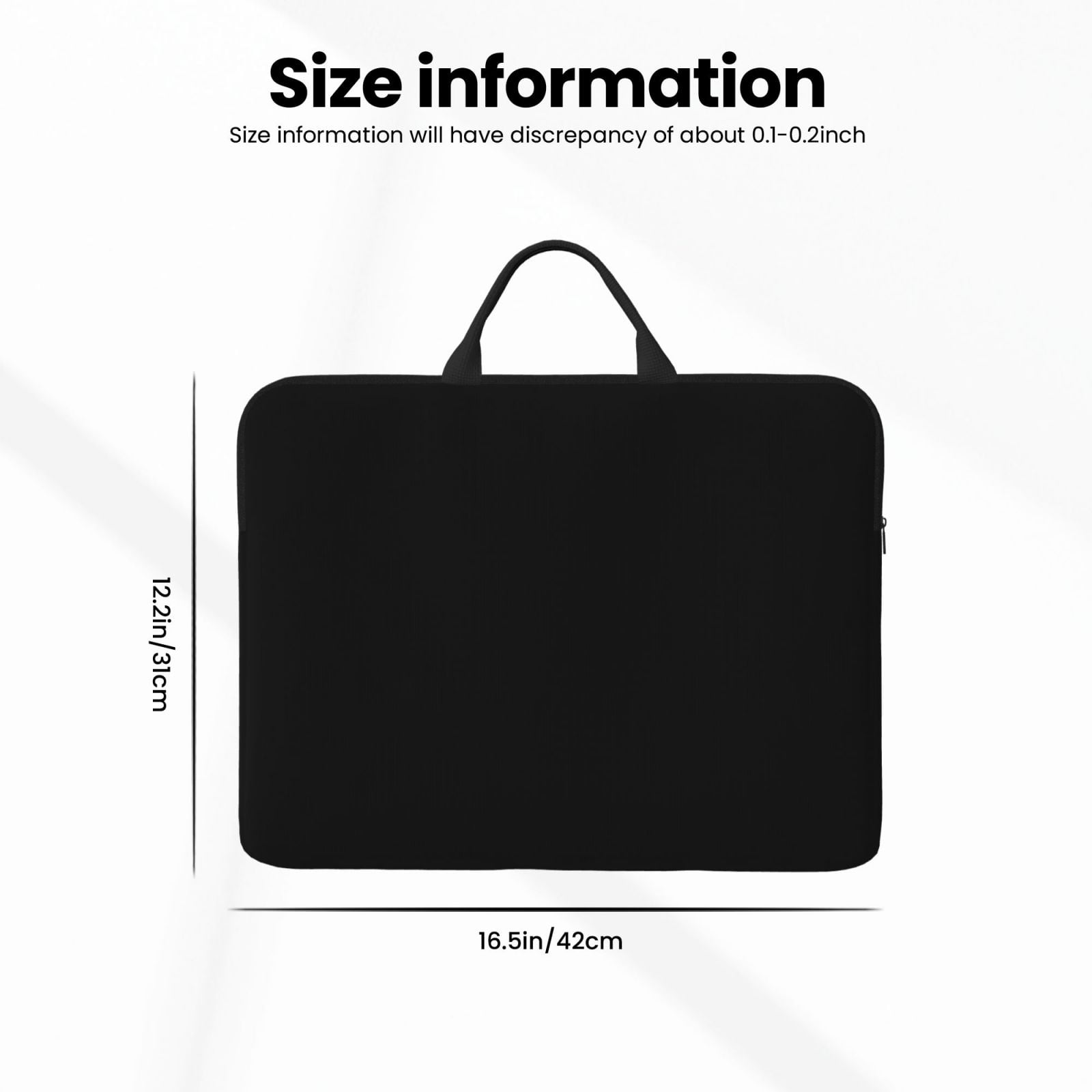 Laptop Sleeve Bag For Women Men 14inch Waterproof Durable Protective Computer Carrying Cover Handle Laptop Case Bag Black