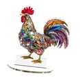 thumbnail image 5 of Fancyes 2D Colorful Chicken Decor Acrylic Desktop Plaque Creative Collectible Crafts Ornament Tabletop Sign for Bookshelf Centerpiece C, 5 of 7