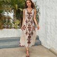 thumbnail image 5 of Vestido De Noche De Lujo Sin Mangas Para Mujer, Paisley Print Vestido De Fiesta, 5 of 5