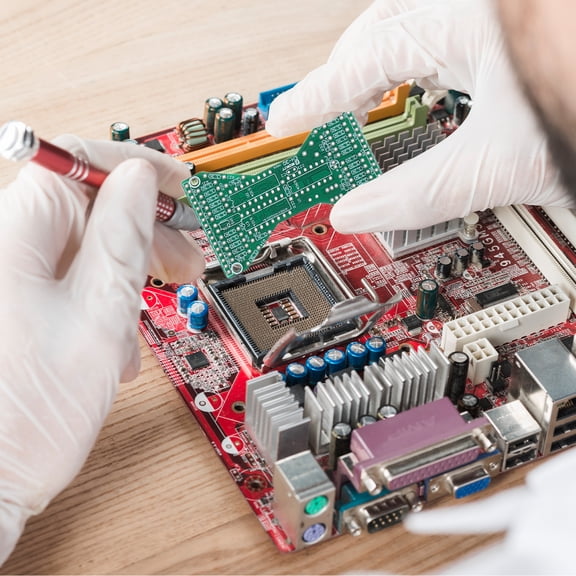 AURARMLET Electronic Soldering Iron Kit with Red Plastic Handle for Projects, Soldering Practice Set, 1 Complete Set