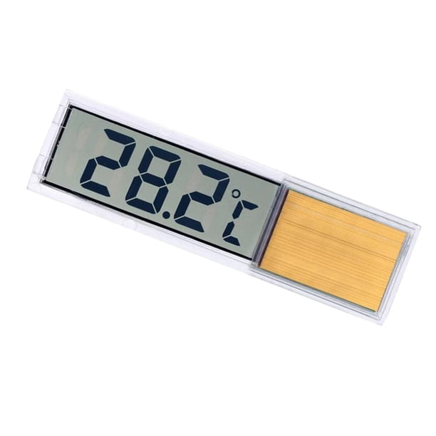 2 Opciones Pecera Acuario Termómetro Medidor de Temperatura Medidor 3D LCD Digital - Oro Macarena Termómetro de acuario digital
