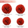 thumbnail image 3 of Maoww Paper Flower Ball Red 1301, 3 of 9