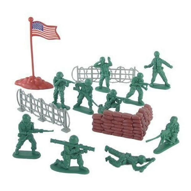 WWII US Plastic Army Men: 38pc set of 54mm Soldier Figures ...