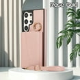 thumbnail image 2 of Wallet Case for Samsung Galaxy S23 Ultra, Detachable Crossbody Case Ring Wallet with Card Holder Lens Protective Film, Folio PU Leather Phone Cover Strap Lanyard for Galaxy S23 Ultra Case, Rosegold, 2 of 8